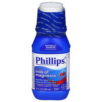 Phillips' Laxative, Saline, Milk of Magnesia, Wild Cherry, 12 Fluid ounce