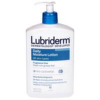 Lubriderm Lotion, Daily Moisture, Fragrance Free, 16 Fluid ounce