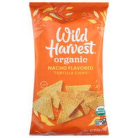 Wild Harvest Organic Nacho Flavored Tortilla Chips, 9 Ounce