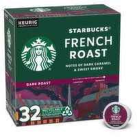 Starbucks K-Cup Coffee Pods, French Roast, Dark Roast, 32 Each