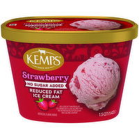 Kemps No Sugar Added Strawberry Ice Cream, 1.5 Quart