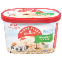 Stone Ridge Creamery Ice Cream, Real, Monster Cookie, 1.5 Quart