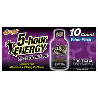 5-Hour Energy Extra Strength Grape Energy Shot Value Pack, 10 Each