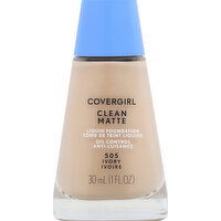 CoverGirl Clean Liquid Makeup, Oil Control, Ivory 505, 1 Ounce