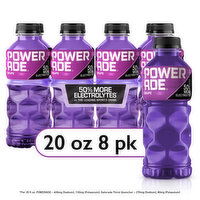 Powerade Grape Electrolyte Sports Drink, 8 Each