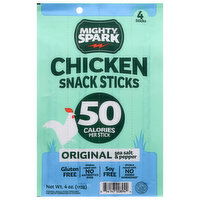 Mighty Spark Chicken Snack Sticks, Orignial Sea Salt & Pepper, 4 Each