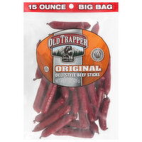 Old Trapper Beef Sticks, Deli Style, Original, 15 Ounce