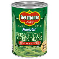 Del Monte Green Beans, No Salt Added, French Style, 14.5 Ounce