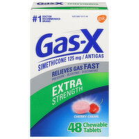 Gas-X Antigas, Extra Strength, 125 mg, Chewable Tablets, Cherry Creme, 48 Each