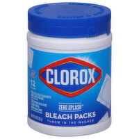 Clorox Bleach Packs, Zero Splash, 12 Each