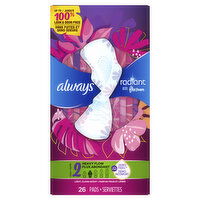 Always Radiant Radiant Pads, Size 2 Heavy, 26 Each