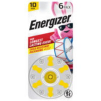 Energizer Batteries, Zinc Air, 1.45V, Size 10, 6 Each