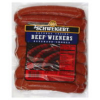 Schweigert Wieners, Beef, Hardwood Smoked, 12 Ounce