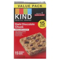 Kind Healthy Grains Granola Bars, Dark Chocolate Chunk, Value Pack, 15 Each