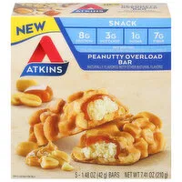 Atkins Bar, Peanutty Overload, 5 Each