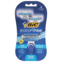 BiC Easyrinse Razors, 4 Blades, 2 Each