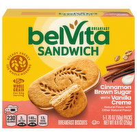 belVita Cinnamon Brown Sugar With Vanilla Creme Breakfast Biscuits Sandwiches, 8.8 Ounce