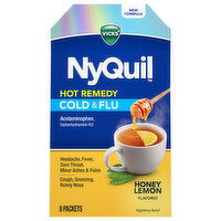 Vicks NyQuil Vicks NyQuil Hot Remedy Cold & Flu Powder, Nighttime Cold Medicine for Adults, 8 Count, 8 Each