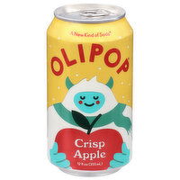 Olipop Soda, Crisp Apple, 12 Fluid ounce