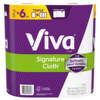 Viva Signature Cloth Towels, Choose-A-Sheet, Triple Rolls, 1-Ply, 2 Each
