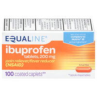 Equaline Ibuprofen, 200 mg, Coated Caplets, 100 Each