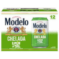 Modelo Chelada Beer, Limon Y Sal, 12 Each