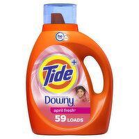 Tide Plus A Touch of Downy Liquid Laundry Detergent, April Fresh Scent, 59 Loads, 84 Fluid ounce