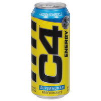 C4 Energy Drink, Performance, Zero Sugar, Frozen Bombsicle, 16 Fluid ounce