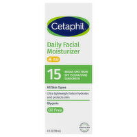 Cetaphil Daily Oil Free AM SPF 15 Facial Moisturizer, 4 Fluid ounce