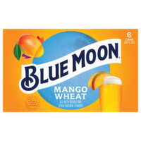 Blue Moon Beer, Mango Wheat, 6 Each