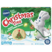 Pillsbury Ready to Bake! Cookie Dough, Sugar, Pre-Cut, Christmas Tree Shape, 20 Each