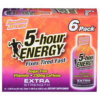 5-Hour Energy Energy Drink, Extra Strength, Hawaiian Breeze, 6 Pack, 6 Each