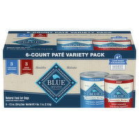 Blue Buffalo Blue Food for Dogs, Natural, Chicken/Beef Dinner, Pate, Variety Pack, 6 Each