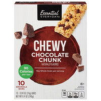 Essential Everyday Granola Bars, Chocolate Chunk, Chewy, 10 Each