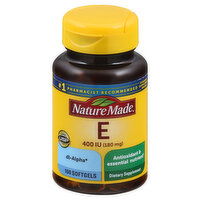 Nature Made Vitamin E, 180 mg, Softgels, 100 Each