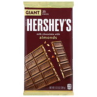 Hershey's Giant Milk Chocolate with Almonds, 7.37 Ounce