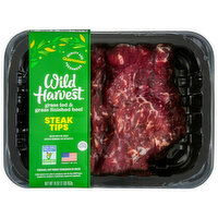 Wild Harvest Grass Fed & Grass Finished Beef Steak Tips, 16 Ounce