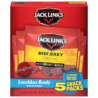 Jack Link's Beef Jerky, Teriyaki, 5 Snack Packs, 5 Each