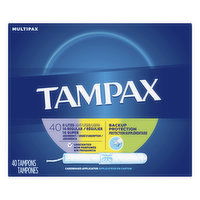 Tampax Tampons, Unscented, Multipax, 40 Each