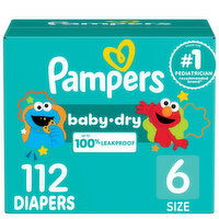 Pampers Baby Dry Baby Dry Diapers Size 6 112 Count, 112 Each