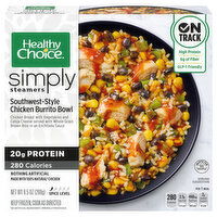 Healthy Choice Simply Steamers Chicken Burrito Bowl, Southwest-Style, 9.5 Ounce