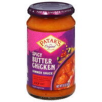 Patak's Simmer Sauce, Spicy Butter Chicken, Hot, 15 Ounce