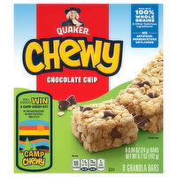 Quaker Chewy Granola Bars, Chocolate Chip, 8 Each