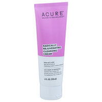 Acure Cleansing Cream, Radically Rejuvenating, Olive Oil & Mint, 4 Fluid ounce