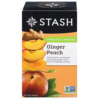 Stash Tea Bags Ginger Peach Green Tea & Matcha, 18 Each