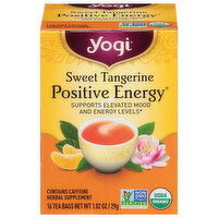 Yogi Herbal Supplement, Sweet Tangerine, Caffeine Free, Tea Bags, 16 Each