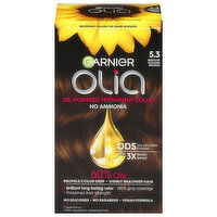 Olia Permanent Color, Oil-Powered, No Ammonia, Medium Golden Brown, 5.3, 1 Each