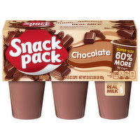 Snack Pack Chocolate Flavored Pudding, 6 Each