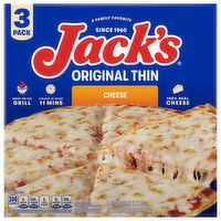 Jack's Pizzas, Original Thin, Cheese, 3 Pack, 3 Each