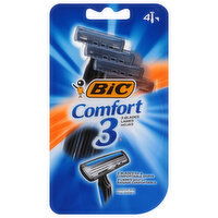 BiC Comfort 3 Razors, 3 Blades, 4 Each